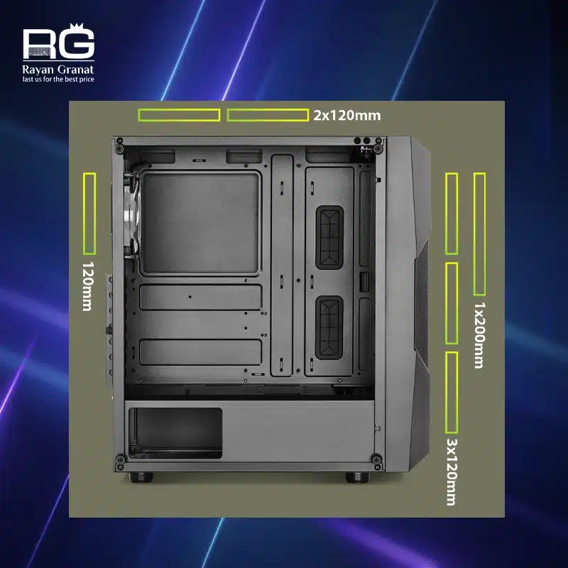 کیس Mid Tower گرین